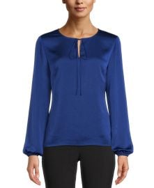 Kasper Tie-Neck Blouse   Reviews - Tops - Women - Macy s at Macys